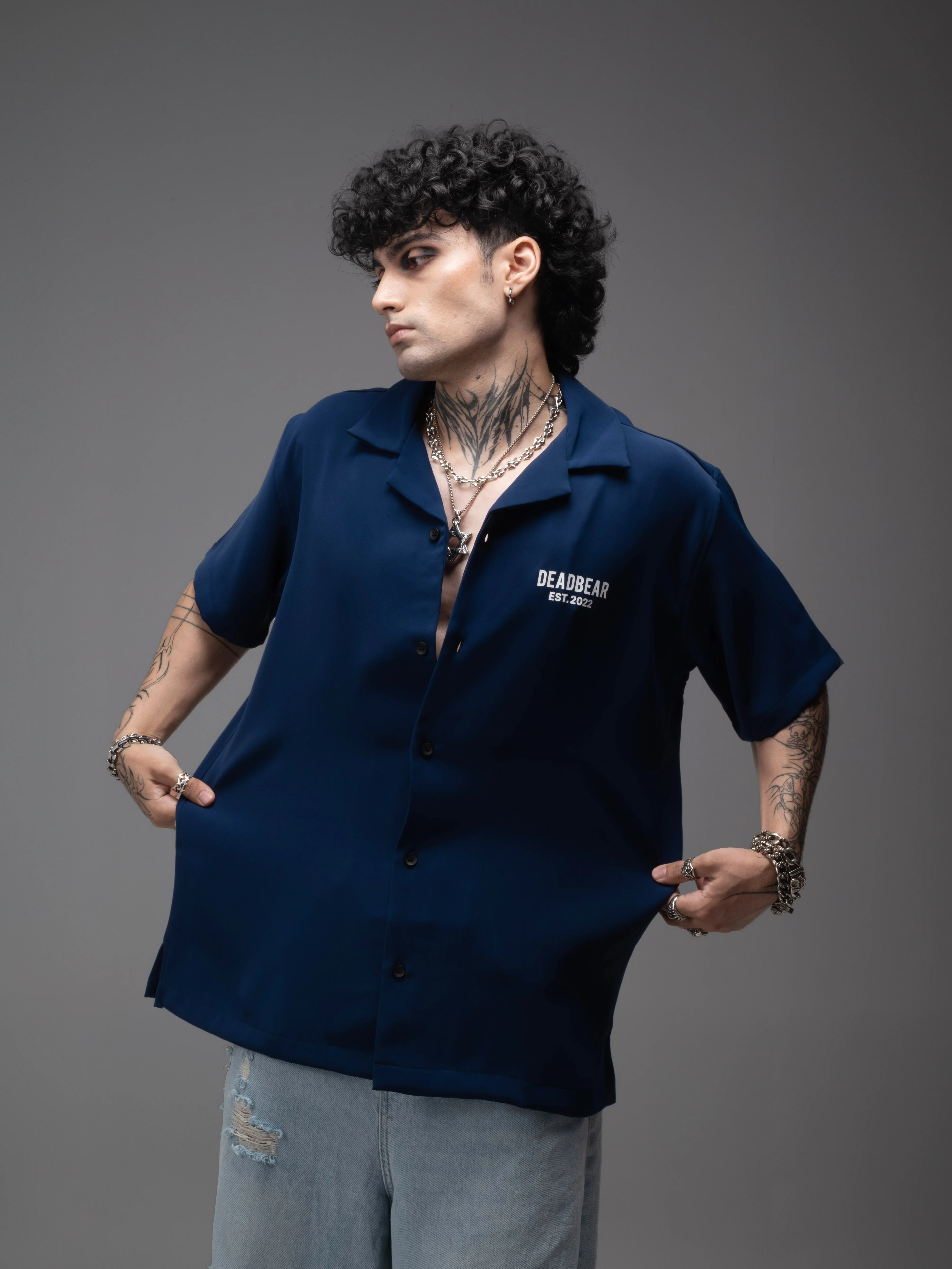 Bowling Shirt Blue - Image 3
