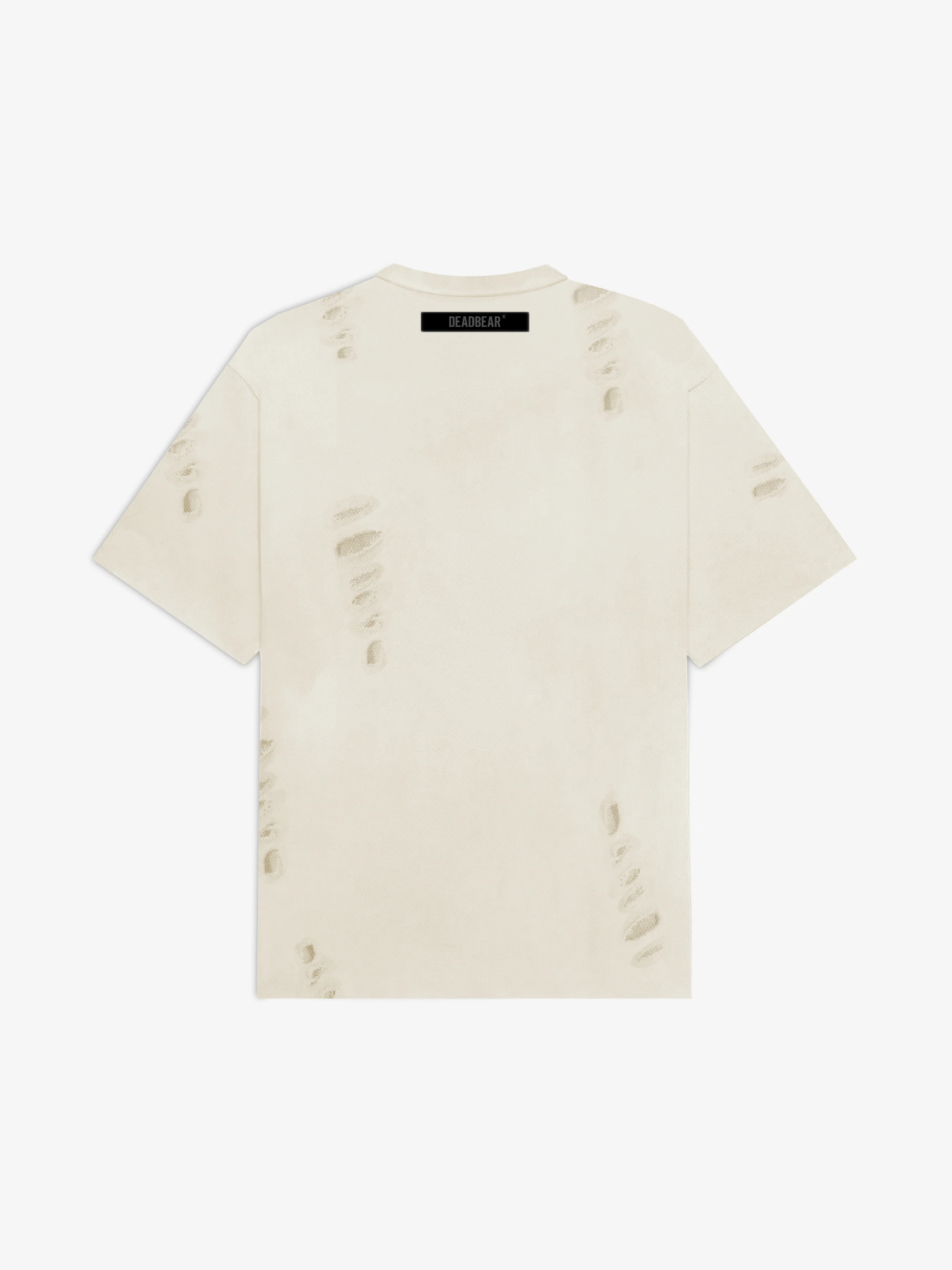 Distressed Cream White Tee - Image 2