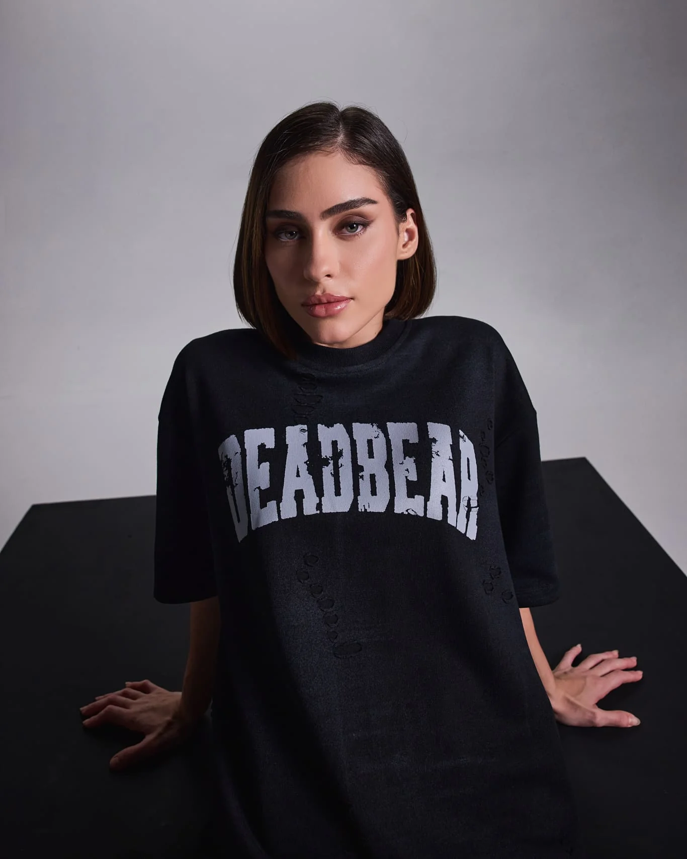 Distressed Washed Black Tee - Image 9