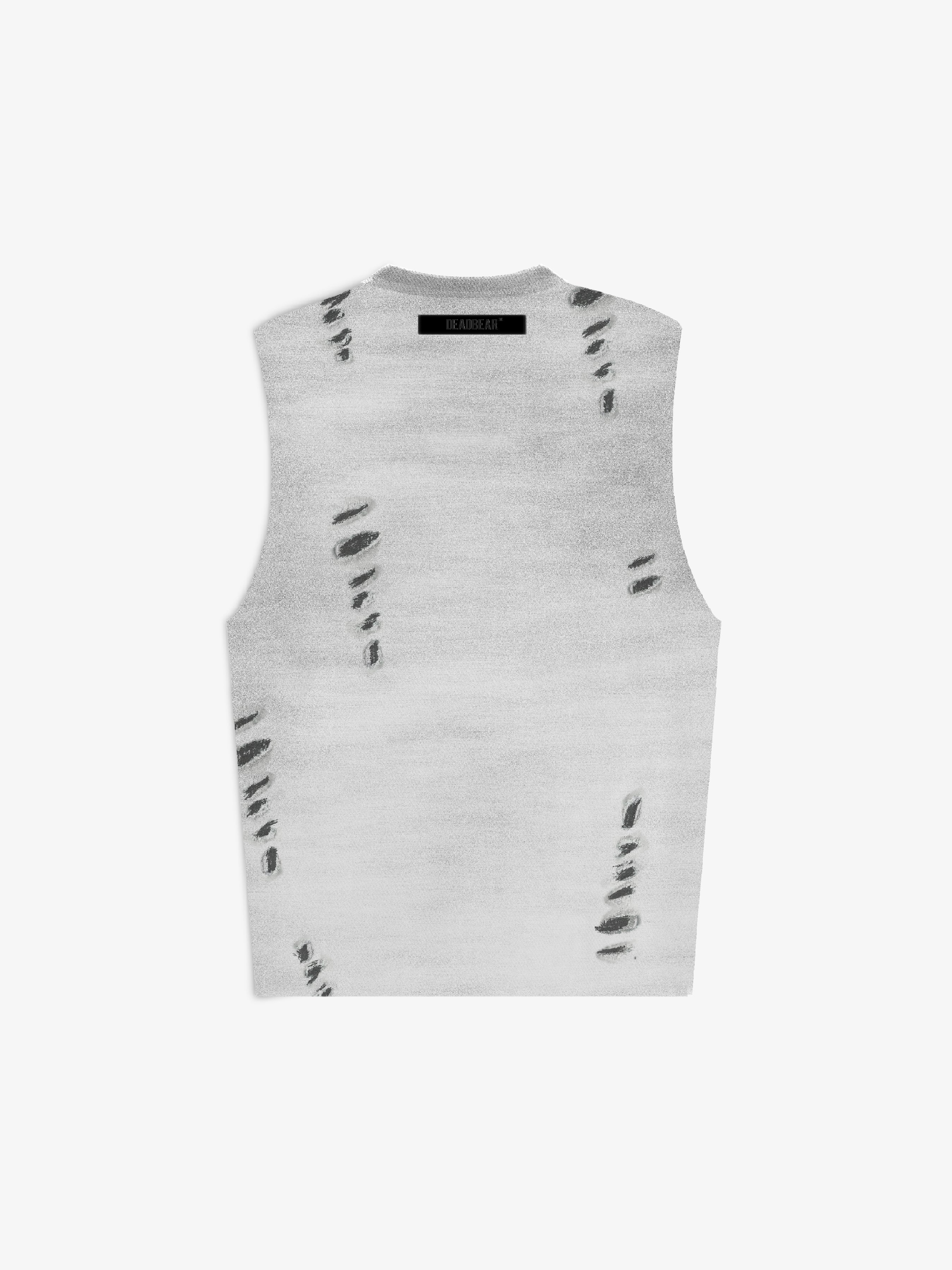 Distressed Washed Grey Tank - Image 2