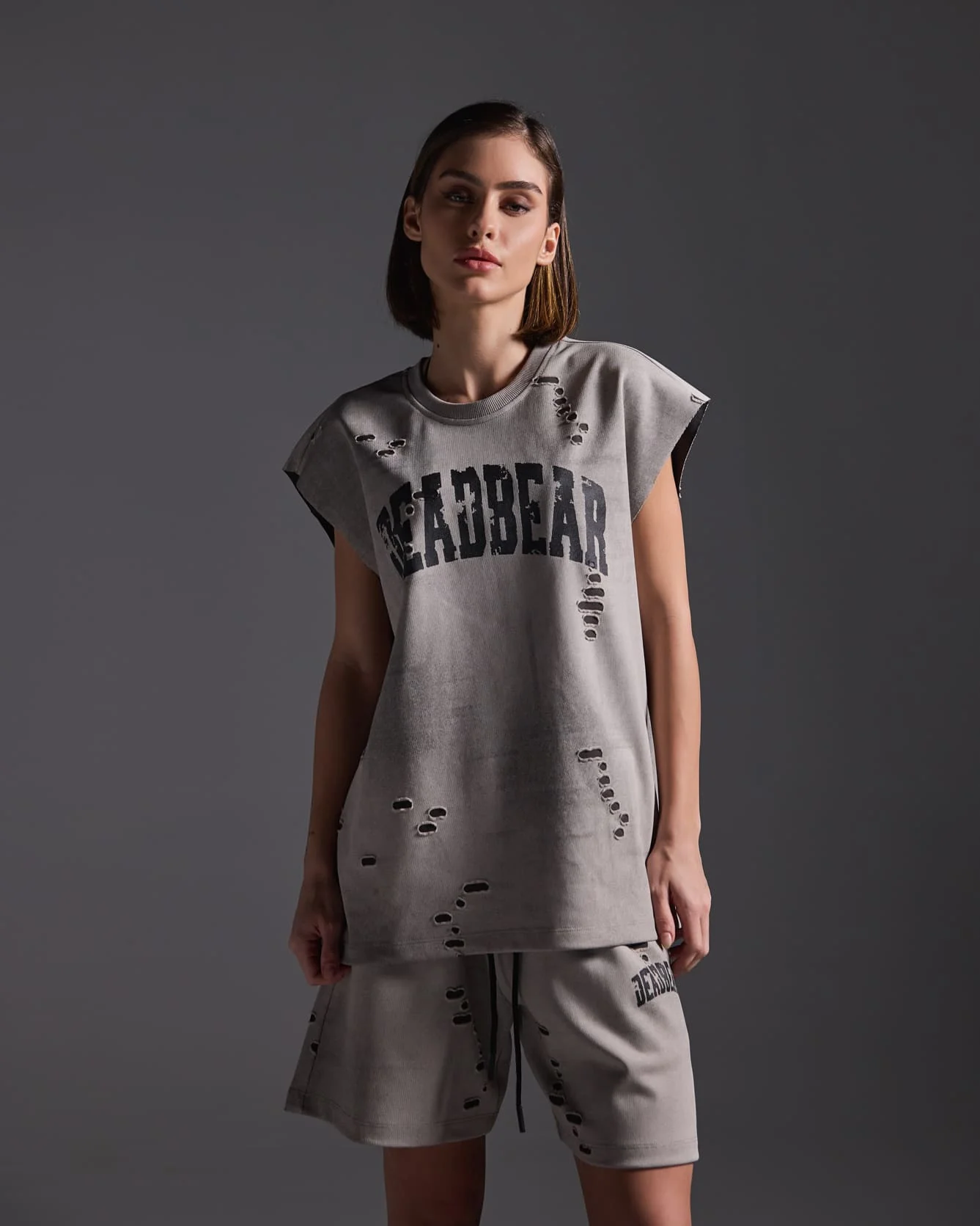 Distressed Washed Grey Tank - Image 8