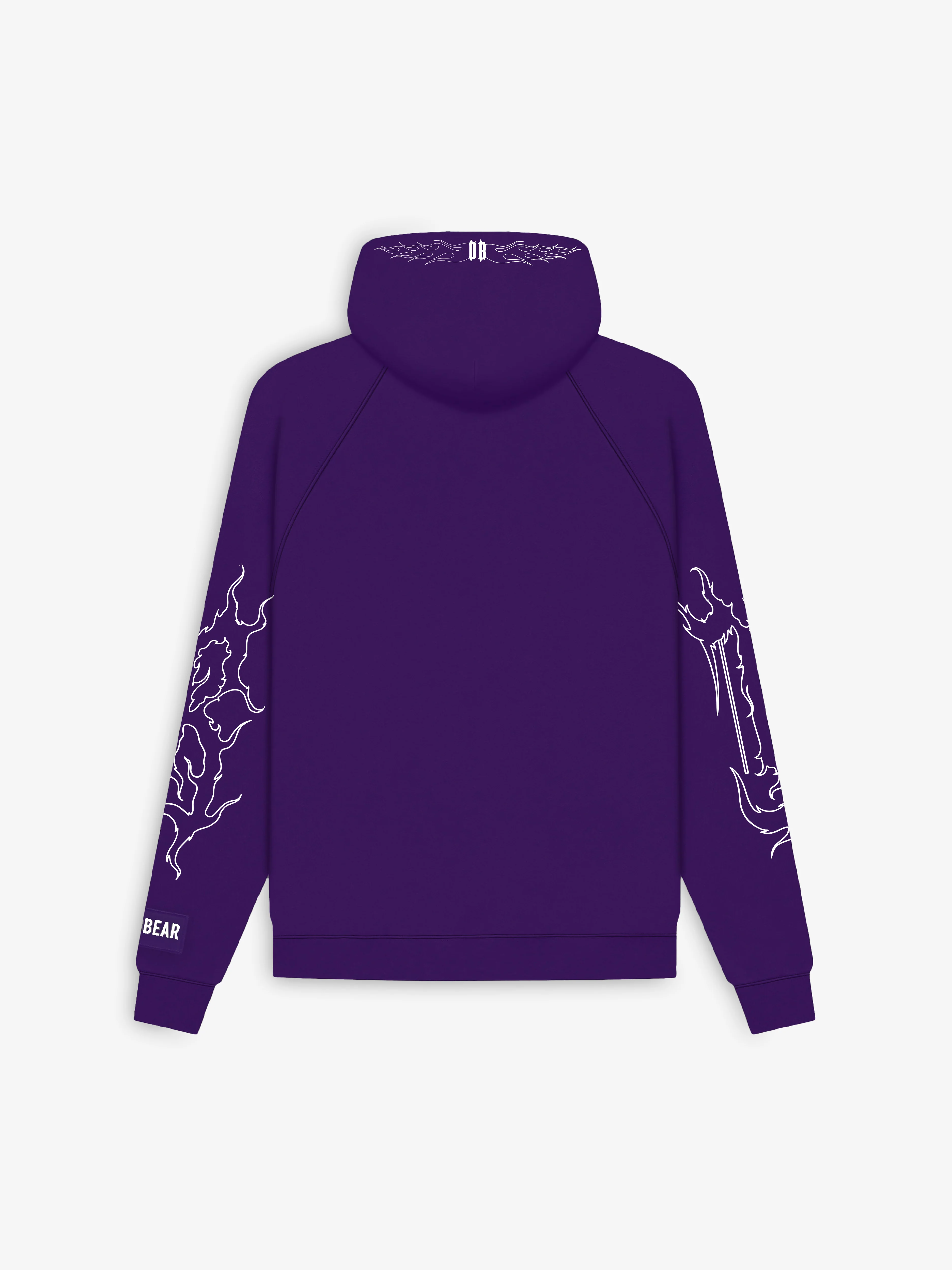 Flames Hoodie Purple - Image 2
