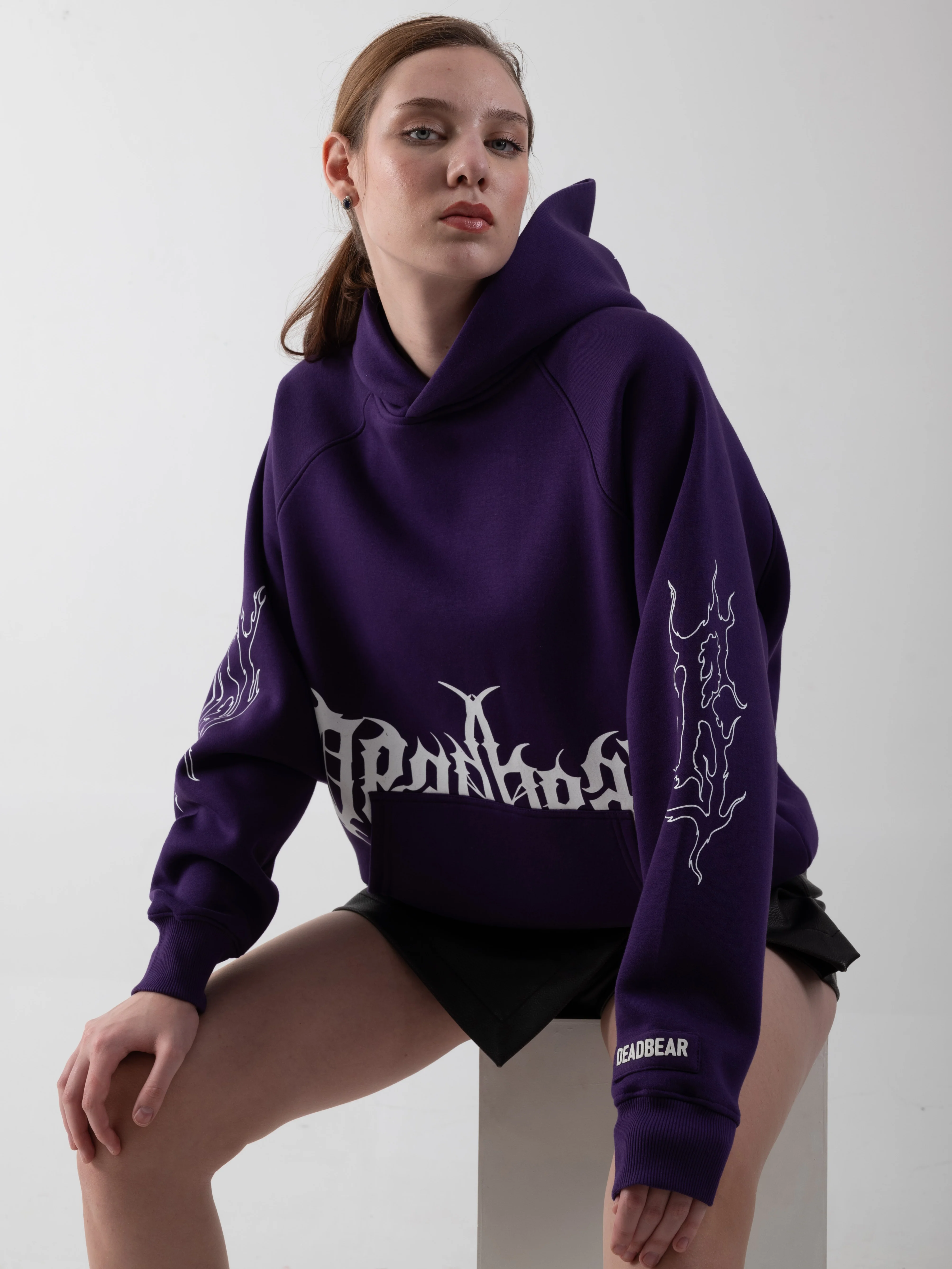 Flames Hoodie Purple - Image 5