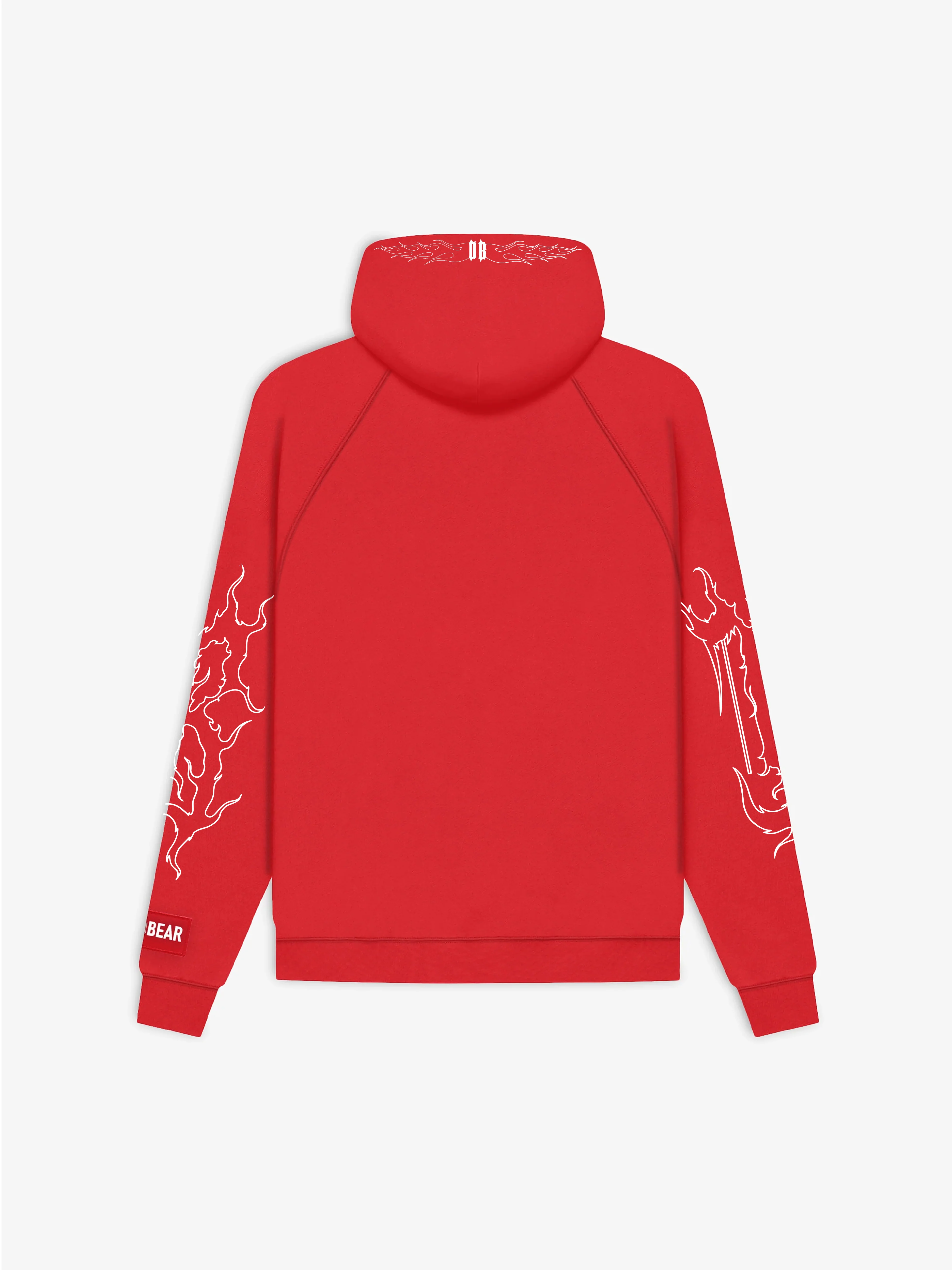 Flames Hoodie Red - Image 2