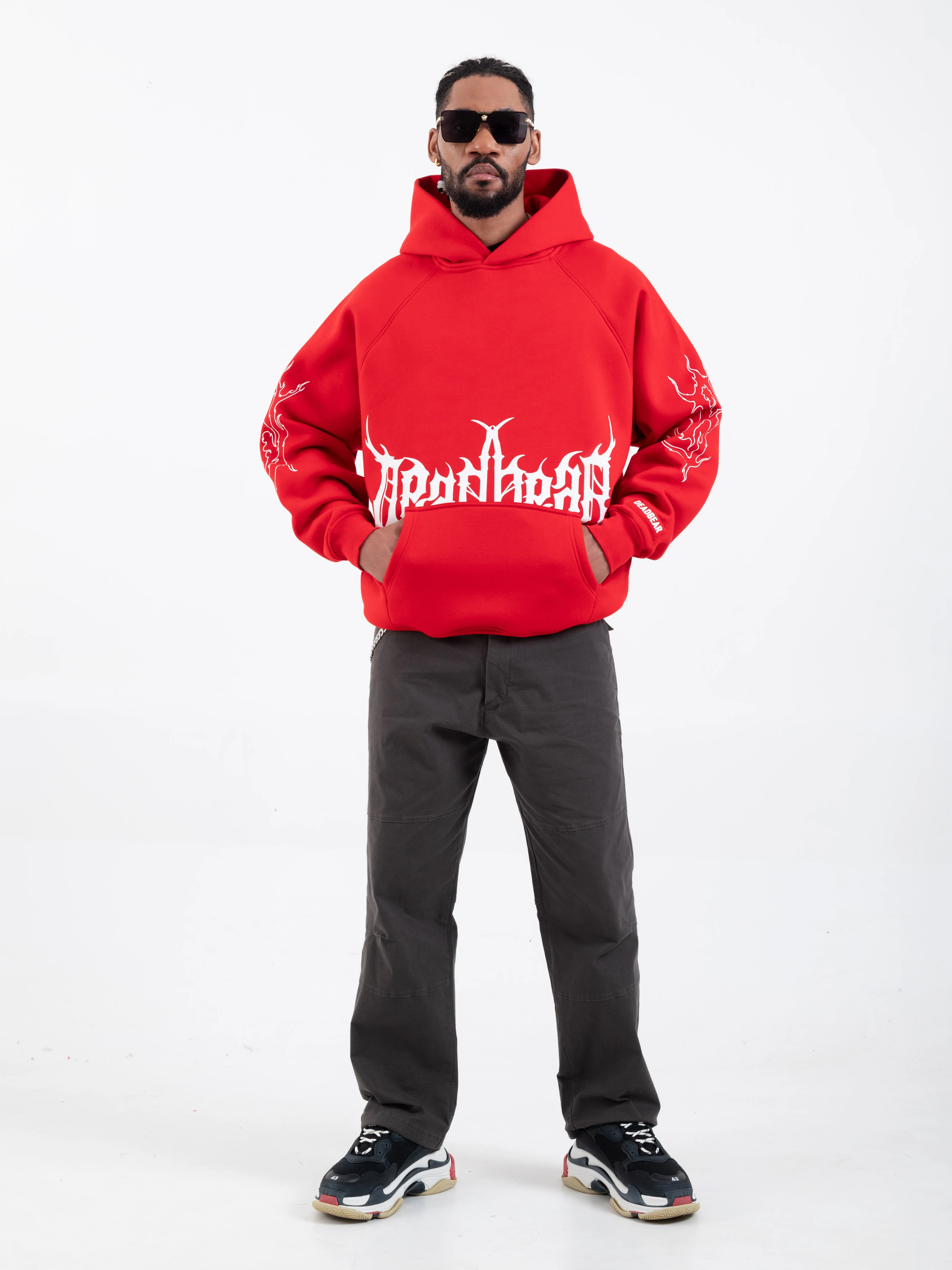 Flames Hoodie Red - Image 5