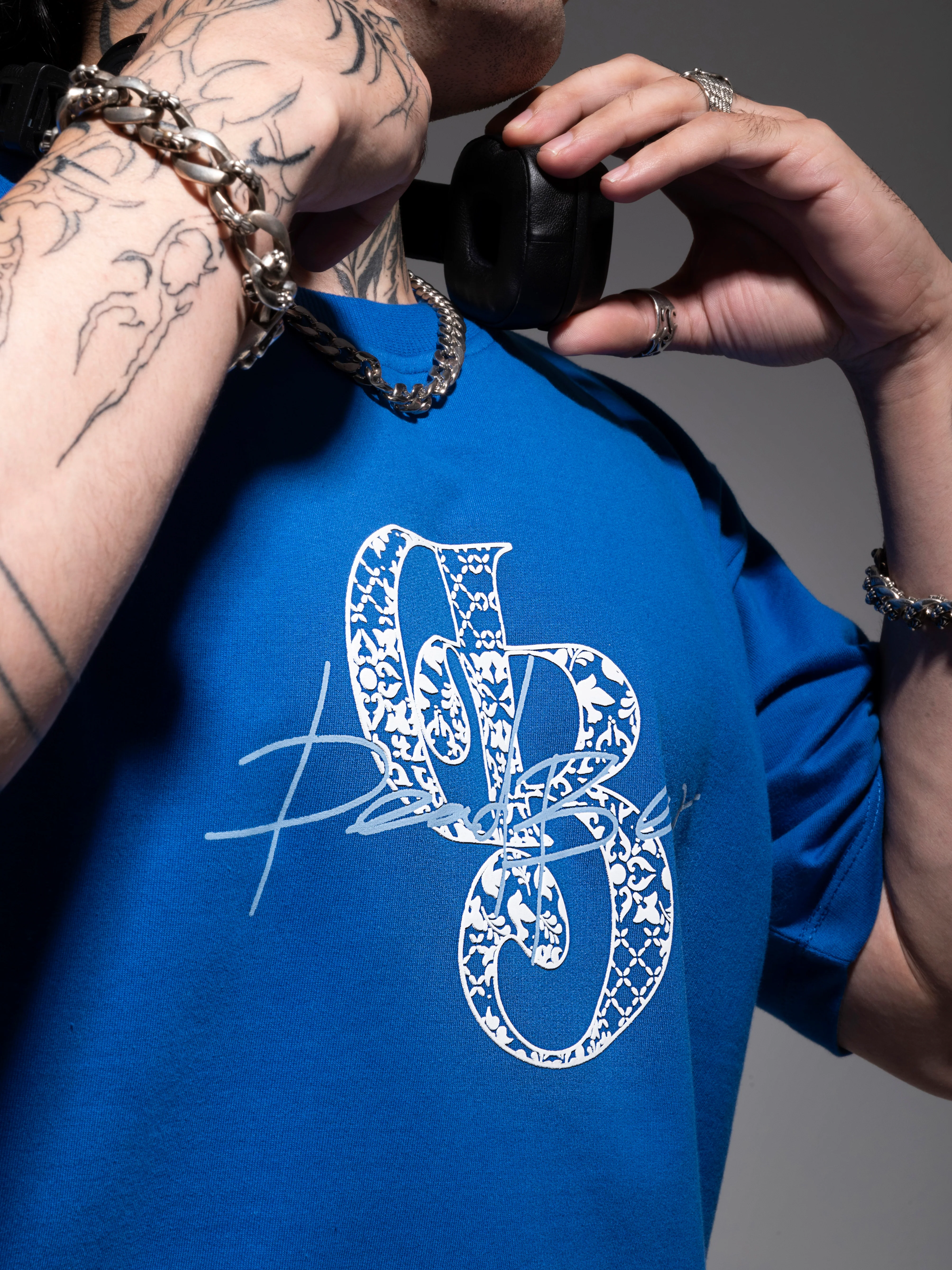 The Headphone Tee Royal Blue - Image 5